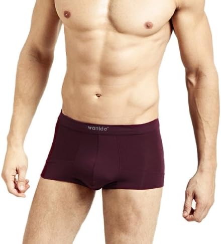 Wantdo Modal Comfortable Soft Men's Boxer Brief Underwear 4 Pack 4 Colors BM001 (XL 28-31")