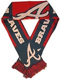 Atlanta Braves Baseball Warm Woven Knit Stripe Team Scarf