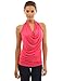 PattyBoutik Women's Halter Drape Cowl Neck Top