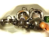 SET OF 6 STAINLESS STEEL 15 CM BALTI DISHES - INDIAN SERVING DISHES - CURRY NIGHT