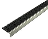 日中製作所 BIM ステンレス ノンスリップ タイヤ付  ダークグレー ビス穴あり 2m D110-2H-17