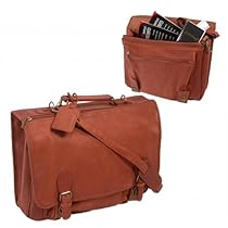 Hot Sale Stebco Deluxe Top Grain Leather Buckle Close Briefcase in Tan