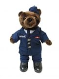 Stuffed 20 teddy bear in personalized custom embroidered U.S. Air Force Officer Service Dress Military Uniform