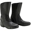 AXO Q GT WP Men's On-Road Motorcycle Boots w/ Free B&F Heart Sticker Bundle - Black