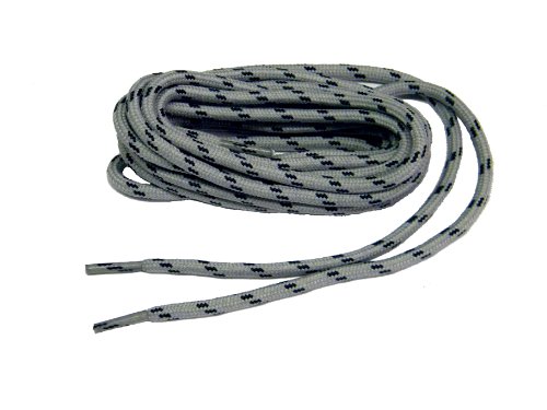 Grey w/ Black Kevlar(R) proTOUGH(TM) Boot Shoelaces 2 pair pack