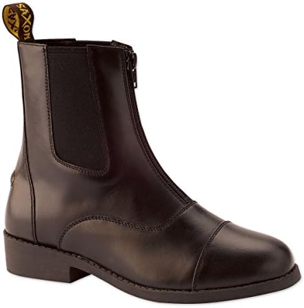 Saxon Equileather Childrens Zip Up Paddock Boot