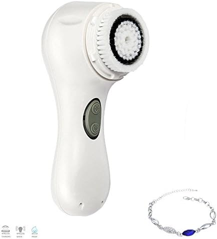 Norjackbeauty Sonic Facial Cleansing Brush,2 Speeds Waterproof Face Brush System for for General Cleaning Face,White
