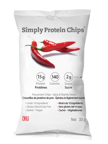 Simply Protein Chips, Chili Flavor 33-Gram (Pack of 12)