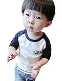 (ポルトプエルト) Porto Puerto 綿 長袖 Tシャツ トップス ボーイズ ガールズ ベビー キッズ [海外直送品] (90㎝, ネイビー)