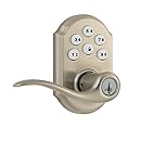 Kwikset 99110-008 SmartCode Electronic Lock with Tustin Lever Featuring SmartKey, Satin Nickel