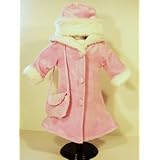 PINK VELVET FUR COAT, HAT, PURSE Fits American Girl Doll 18 Inch Doll Clothes