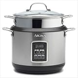 Aroma Gourmet Rice and Pasta Cooker - Stainless Steel by Aroma