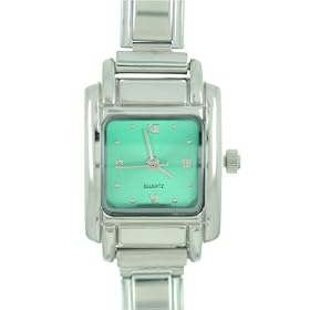 Square Green Christmas Fashion Jewelry Italian Charm