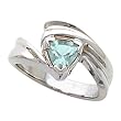 14K White Gold Aquamarine Ring