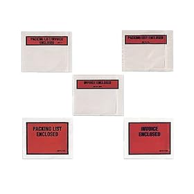 3M Packing List Invoice Enclosed Envelopes, Top View, Box Of 100 by 3M