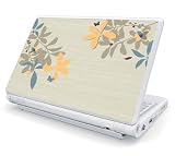 Vintage Flower Design Skin Cover Decal Sticker for Toshiba Mini NB205 10.1 inch Netbook Laptop Computer