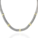 Sterling Silver / 14K Yellow Gold 10mm Arrow Link Necklace - 17\