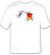 T-shirt with man, body, individuals, individual, humans, playing, person, dog, toy, human, persons, people