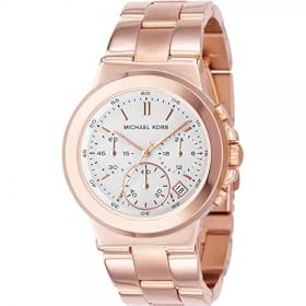 Michael Kors Ladies Watch MK5223, with Rose Gold Bracelet Strap and White Dial