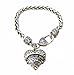 Class of 2016 Graduation Crystal Heart Silver Bracelet Jewelry Senior Gift