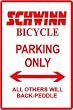 SCHWINN BICYCLE PARKING sign * street cycle