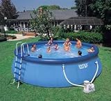 Outdoor Living : 18ft x 48in Intex Easy Set Round Inflatable Above Ground Swimming Pool Set