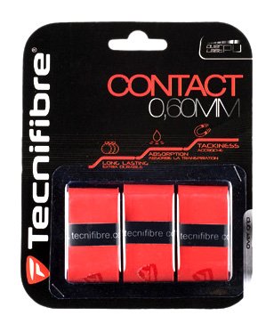 Tecnifibre Griffband Contact Wrap, rot (red), 25 x 1100 x 0,6 mm Preisvergleich