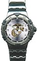 US Marine Corps Wrist Watch with Silver Dial