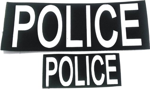 Police Large Velcro Patch Set of 2