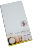 PurFlo Cot Bed Fitted Sheet (White, 140 x 70cm)