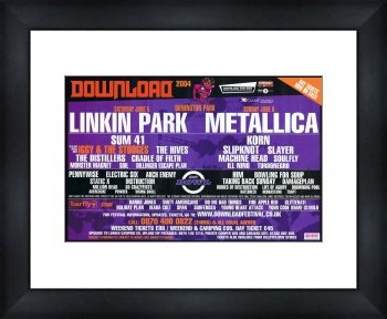 DOWNLOAD FESTIVAL 2004 - Linkin Park, Metallica - Framed Original Advert