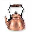 Old Dutch 523 Satin Decor Copper Teakettle with Wood Handle, 2 Qt.