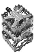 REDLINE Mini Alloy MX Pedal 9/16" Loose Ball Silver/Black