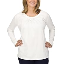 Merona&reg; Plus Pleated Neck Knit Top - White