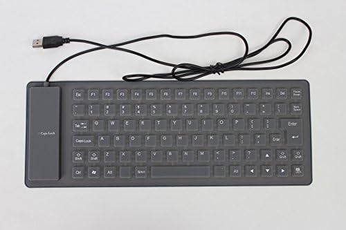 Bodu 85 Keys Waterproof USB 2.0 Silicone Roll Up Foldable Keyboard,PC Computer Portable Silicone Keyboard (Color:Grey)