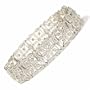 7" 14k White Gold Fancy Diamond Flower Bracelet