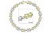 14kt gold two tone butterfly bracelet 7.5