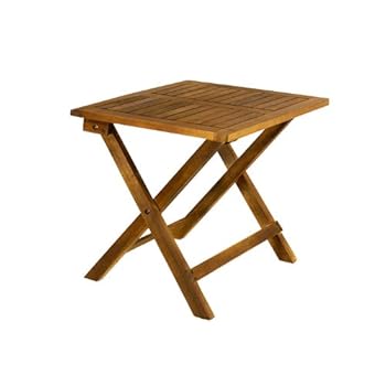 Table basse d'appoint pliable en bois tropical