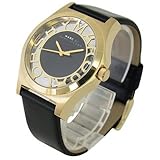 [マークバイ マークジェイコブス]MARC BY MARC JACOBS マークジェイコブス 時計 MBM1246 ヘンリー スケルトン ゴールド ブラック レザー レディース ユニセックス 男女兼用腕時計 [並行輸入品]