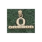 Oregon Ducks Solid 14K Gold ''O OREGON'' 5/16'' Pendant