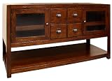 Kathy Ireland Home by Martin Vallarta 60-Inch Full-Sized Tall Entertainment TV Console,  32-Inch Height