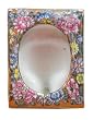 Porcelain picture frame - set of 2 - handpainted thousand flower design (V7714-2)