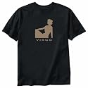 T-Shirt Black " Virgo Sign . Color / Element " Zodiac