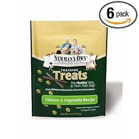 Newman's Own®Organics Training Treats, Chicken & Vegetable, 4-Ounce Packages (Pack of 6)