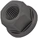 Class 8 Low Carbon Steel Flange Nut, Zinc Plated Finish, Metric Coarse 6H Threads, M16 Thread Size, 9/16" Width Across Flats
