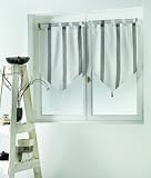 DOUCEUR D INTERIEUR - Paire de voile tiss&eacute; naturel 60 x 90 cm - Paire de voile tiss&eacute; naturel 60 x 90 cm