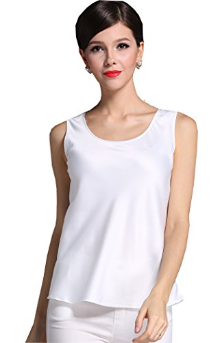Fashion Silk Women's Blouse Silk Tank Tops