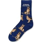 Lg Print German Shepherd Blue Sock