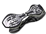 Makrofit Waveboard Pro XL bis 95 kg mit Tasche und Leuchtrollen, hawai grey, 88x23x14, 14003