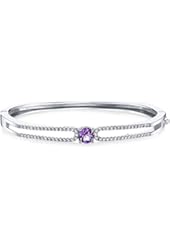 Amethyst Solaris Bangle Bracelet Sterling Silver 0.75 Carats